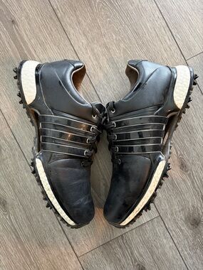 Adidas Tour360 Black Spiked Golf Shoes